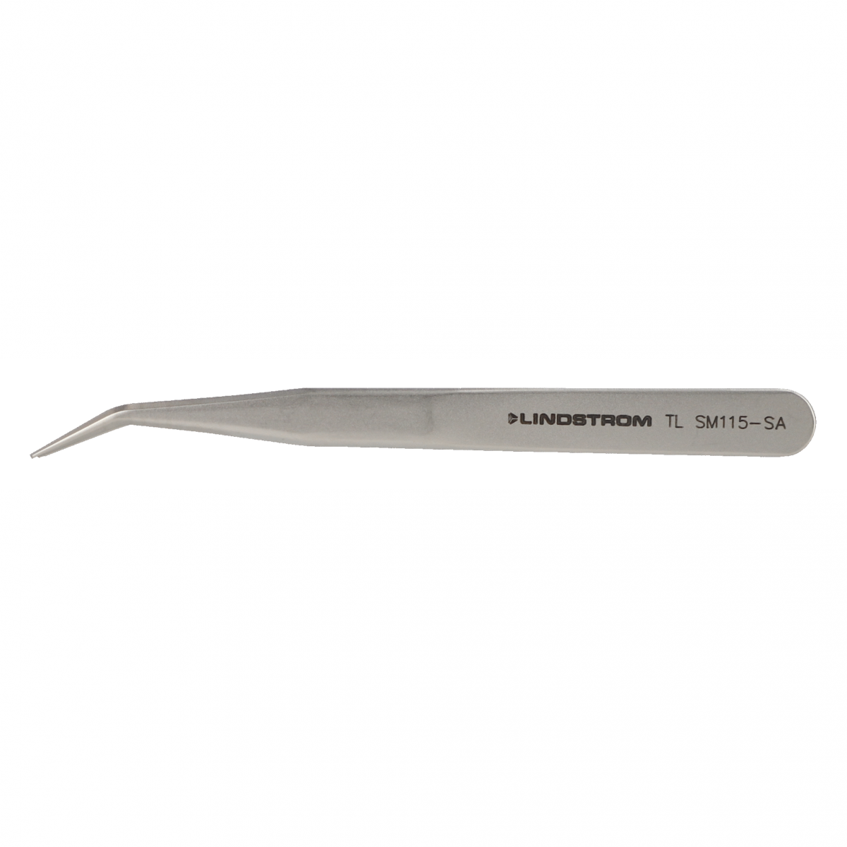 Lindström 不銹鋼 SMD 鑷子，SMD 115 型，帶 45° 角凹槽尖端，用於定位 0.6mm 圓柱形設備 TLSM115-SA - 商品圖 2